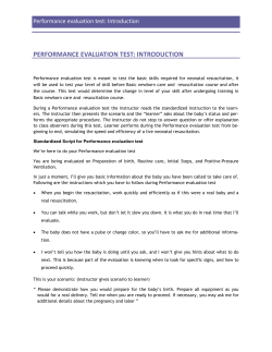 performance evaluation test: introduction