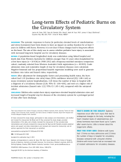 Long-term Effects of Pediatric Burns on the Circulatory