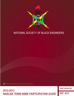2012-2013 nascar ten80 nsbe participation guide