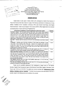tender notice - TRIPURA FOREST DEPARTMENT