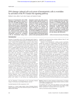 DNA damage–induced cell-cycle arrest of