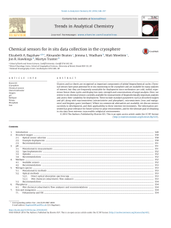 Chemical sensors for in situ data collection in the cryosphere