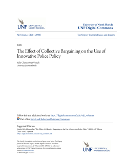 The Effect of Collective Bargaining on the Use of Innovative Police