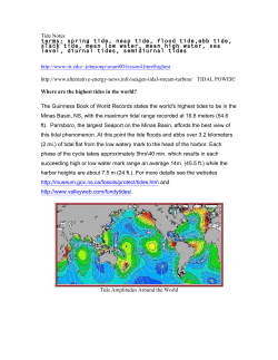 Tide Notes