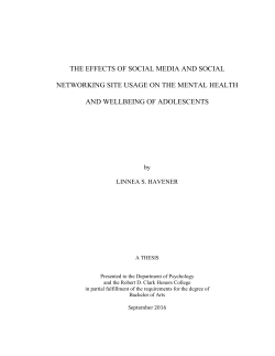 THE EFFECTS OF SOCIAL MEDIA AND SOCIAL NETWORKING