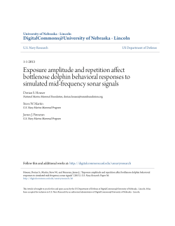 Exposure amplitude and repetition affect bottlenose dolphin