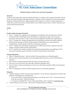 Manifest Destiny and the Lewis and Clark Expedition Overview