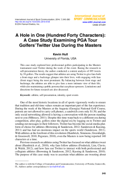 A Hole in One (Hundred Forty Characters): A Case