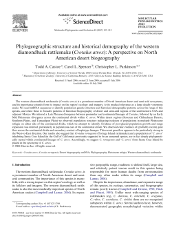 Phylogeographic structure and historical