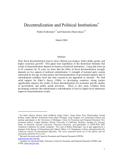 The influence of political institutions on the effect of fiscal