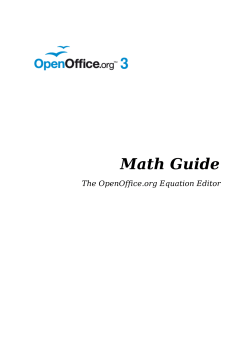 OpenOffice.org 3 Math Guide