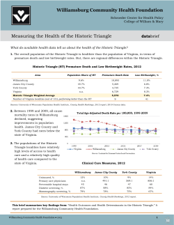 Measuring the Health of the Historic Triangle