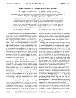 Defect Generation by Hydrogen at the Si