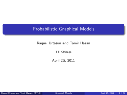 Probabilistic Graphical Models