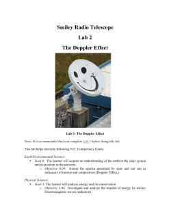Smiley Radio Telescope Lab 2 The Doppler Effect
