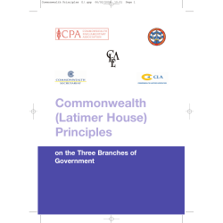 Commonwealth (Latimer House) Principles on the Three