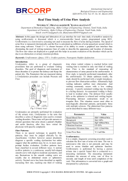 Real Time Study of Urine Flow Analysis