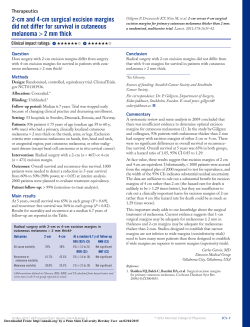 2-cm and 4-cm surgical excision margins did not differ