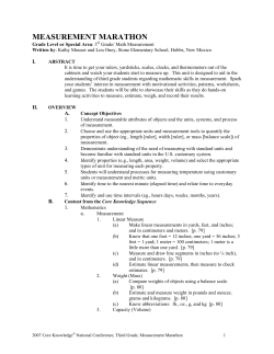 MEASUREMENT MARATHON