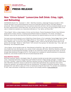 New "Citrus Splash" Lemon-Lime Soft Drink - Multi