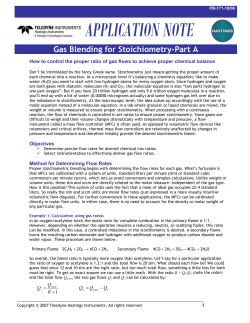 Gas Blending: Part A - Teledyne Hastings Instruments