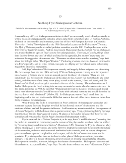 13 Northrop Frye s Shakespearean Criticism