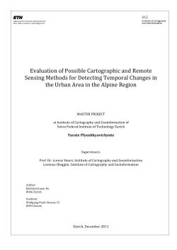 InstITUTE OF CARTOGRAPHY AND GEOINFORMATION Master