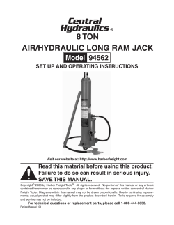 8 ton air/hydraulic long ram jack