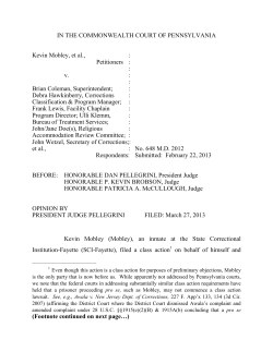 Petitioners - Pennsylvania Courts