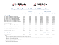 Exchange and Clearing Transaction Fee Schedule for Nodal