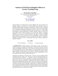 Analysis of INS Derived Doppler Effects on Carrier