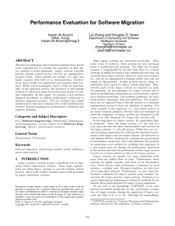 Performance Evaluation for Software Migration