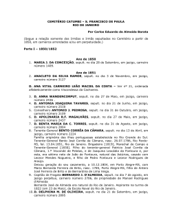 CEMIT&Eacute;RIO CATUMBI &ndash; S. FRANCISCO DE PAULA RIO DE