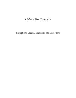 Idaho`s Tax Structure