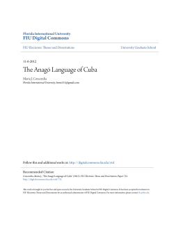 The Anagó Language of Cuba