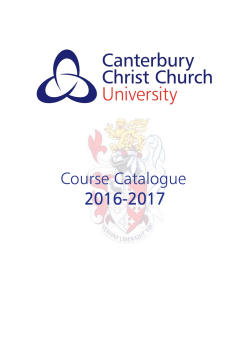 Course Catalogue 2016-2017 - Study Abroad