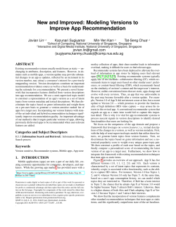 Modeling Versions to Improve App Recommendation