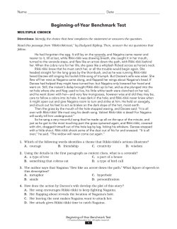 Beginning-of-Year Benchmark Test