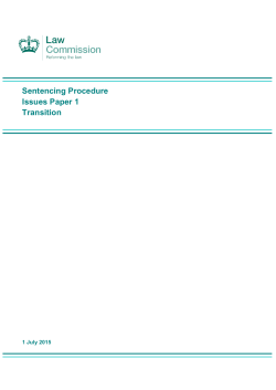 Sentencing Procedure - Issues Paper 1 - Transition