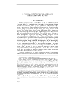 a federal administrative approach to redistricting reform