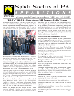 Nov - Spirit Society of PA