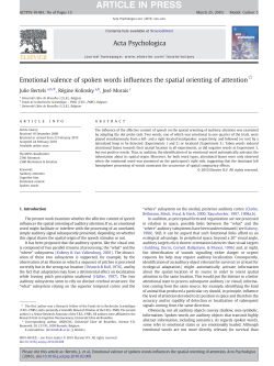 Emotional valence of spoken words influences the spatial orienting