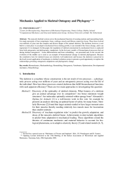 Mechanics Applied to Skeletal Ontogeny and Phylogeny