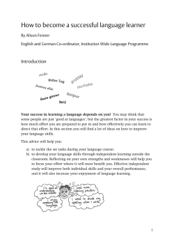 How to become a successful language learner