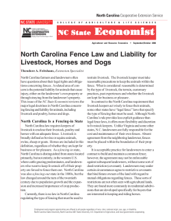 Fence Laws - Sept/Oct 06 - Agricultural and Resource Economics