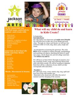About the Class - Jackson School of the Arts