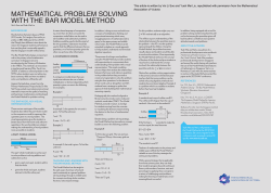 mathematical problem solving with the bar model method