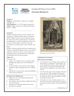 TENNESSEE PRESIDENTS