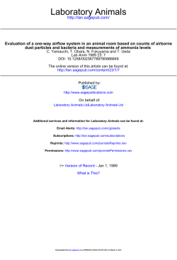 Evaluation of a one-way airflow system in an animal room based on