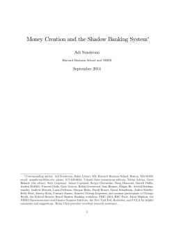 Money Creation and the Shadow Banking System